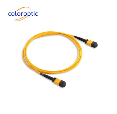 MTP / MPO Cáp gốc sợi quang màu vàng cho ứng dụng 40G / 100G