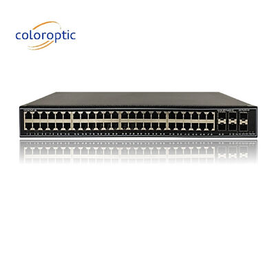 48 cổng Gigabit Poe Switch QoS 10/100/1000M POE, 6*10GE SFP+ cổng