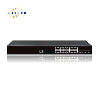 IEEE802.3 Lớp 2 POE Switch 16 4GE SFP Cổng 10/100/1000M 1 Console Auto MDI/MDIX