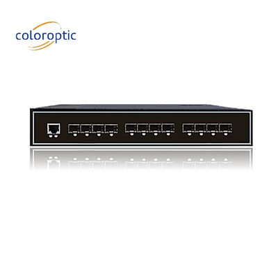 Chuyển đổi Ethernet thông minh công nghiệp với 8GE SFP 4 cổng 10GE SFP+ 1 bảng điều khiển