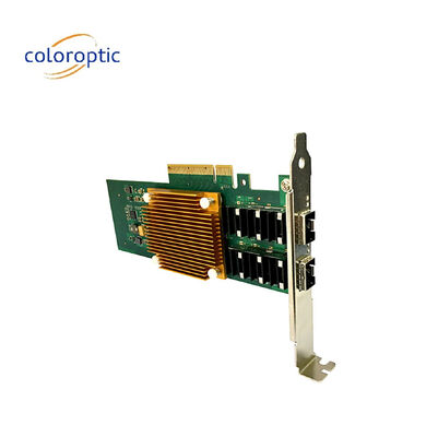Thẻ mạng Pcie cổng kép 25G Optical NIC Host Bus Adapter PCI Express 2.0