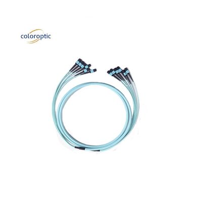 12 lõi MPO Patch Cord Fiber Mode OM3 G652D Độ bền hơn 1000 lần