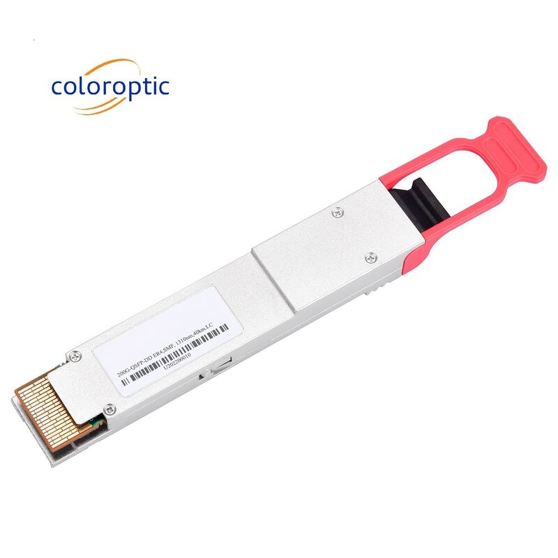 200G QSFP-DD LR4 Optical Transceiver Module 10km với DDM thời gian thực đầy đủ