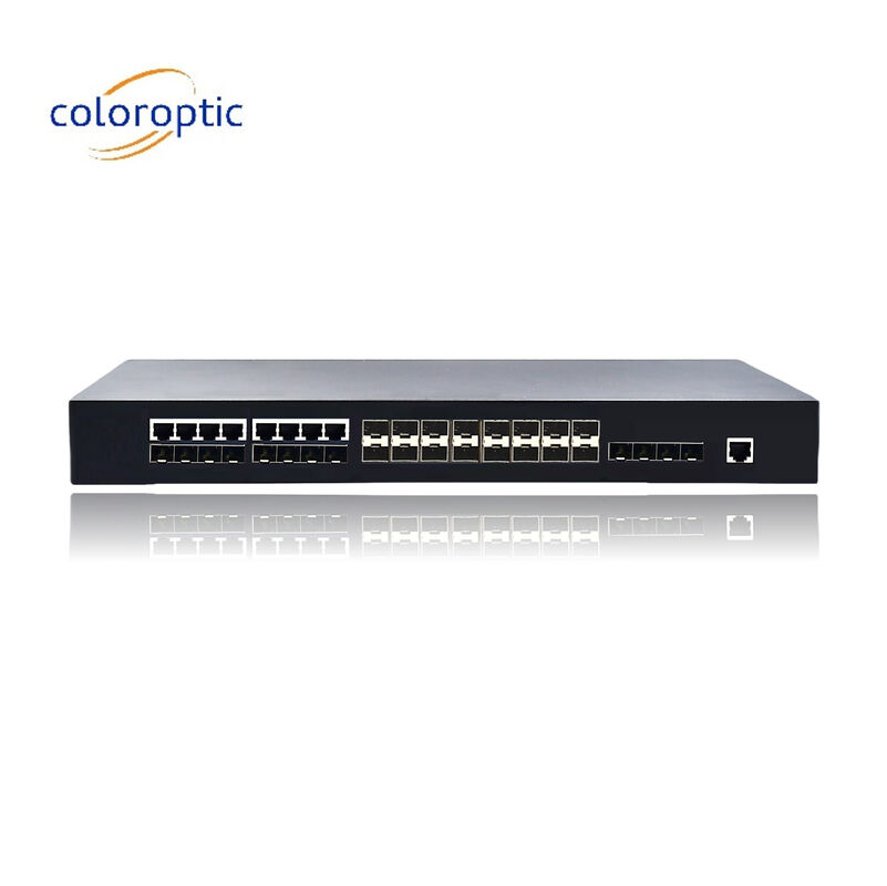 2 Lớp chuyển mạch Poe với 16 cổng SFP 8 COMBO 4 10GE hỗ trợ chuyển đổi tốc độ dây