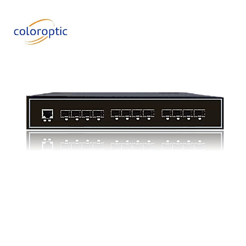 Chuyển đổi Ethernet thông minh công nghiệp với 8GE SFP 4 cổng 10GE SFP+ 1 bảng điều khiển